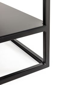 Salontafel GLASGOW - Massief eikenhout/Zwart FDF-18-000060