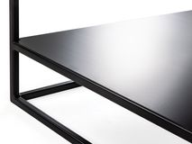 Salontafel GLASGOW - Massief eikenhout/Zwart FDF-18-000060