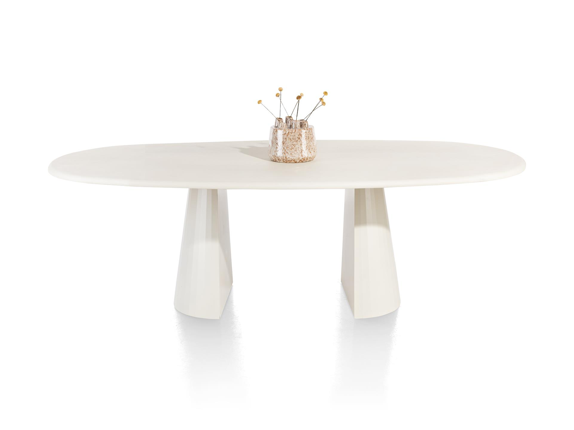 Eetkamertafel ovaal LUND - Stone Skin