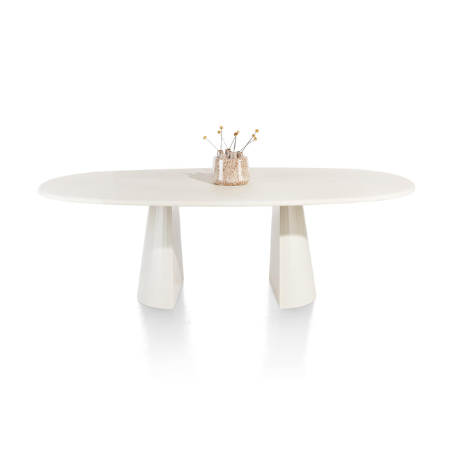 Eetkamertafel ovaal LUND - Stone Skin