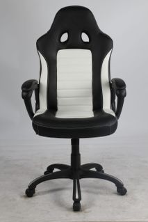 Bureaustoel JUNIOR - Zwart/Wit PDM BU JU