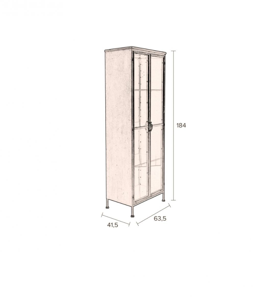 Vitrinekast GERTLUSH - Goud ZVR 4100047