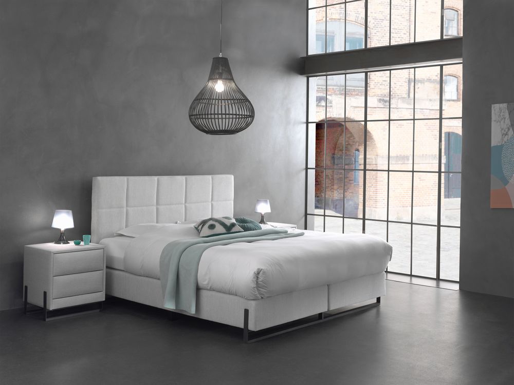 Boxspring BERLIN excl. matras - Lichtgrijs SFD-12-000005-E1165