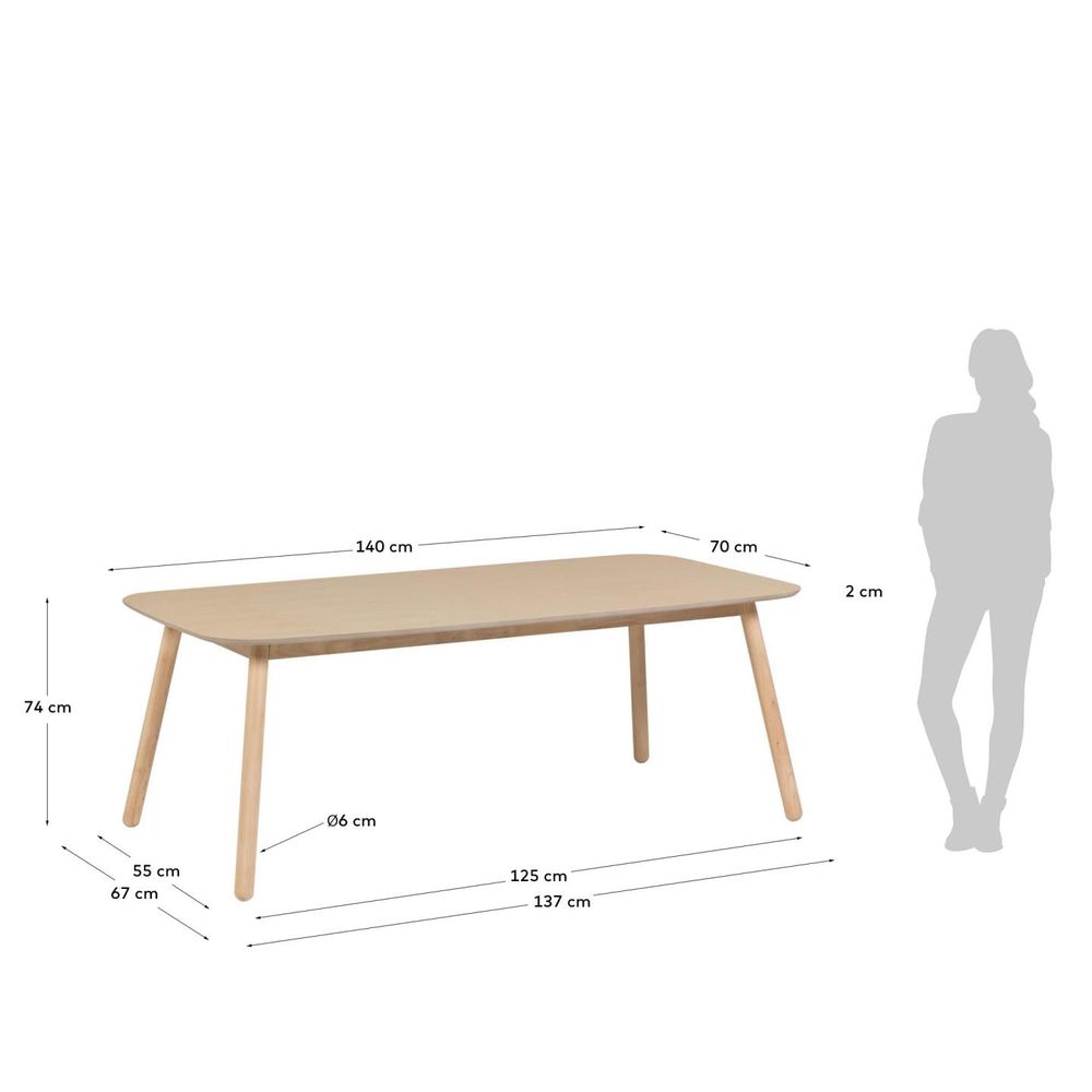 Tafel BATILDE - Hout KAV CC1347M87