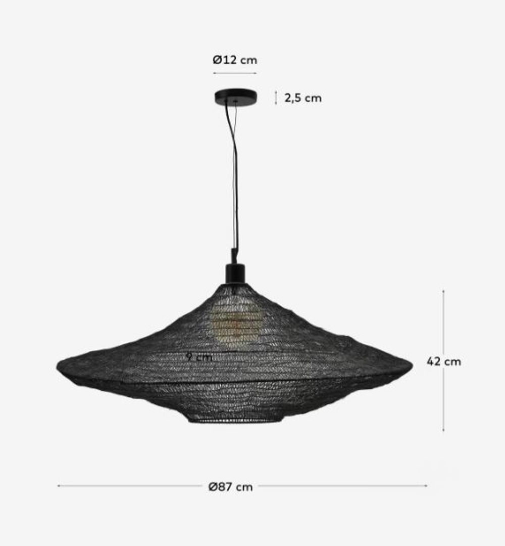 Plafondlamp MAKAI - Zwart metaal KAV L0100034RR01