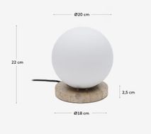 Tafellamp MALACHI - Glas/Travertijn KAV L0300056PR10