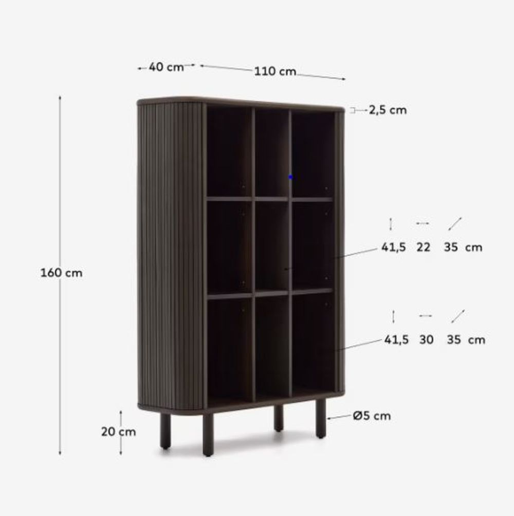 Wandkast MAILEN - Donker essenfineer KAV M1200002MM51