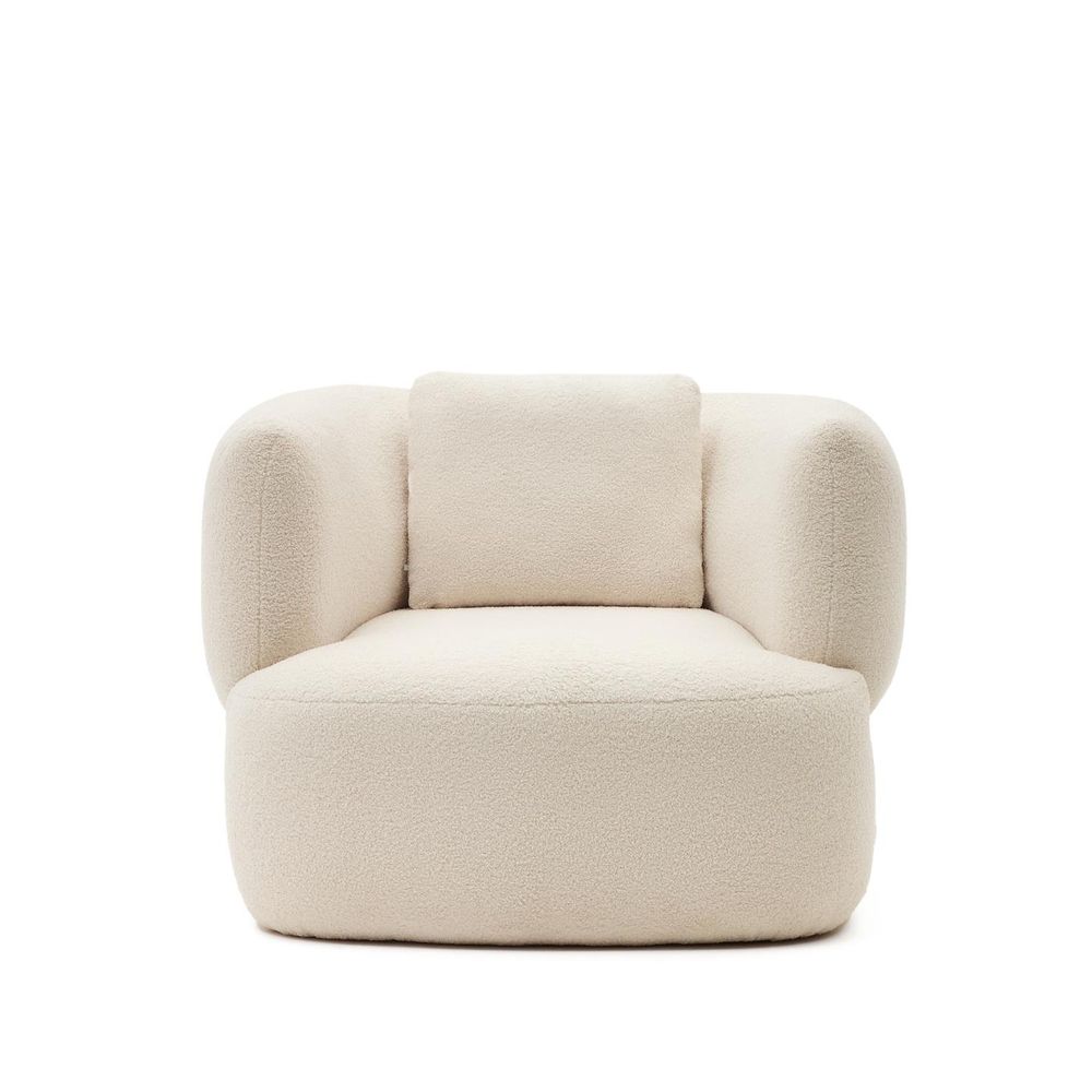 Fauteuil MARTINA - Witte schapenvacht KAV S83110HI39