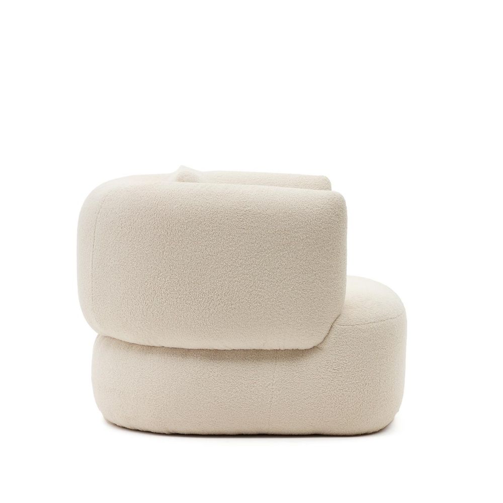 Fauteuil MARTINA - Witte schapenvacht KAV S83110HI39