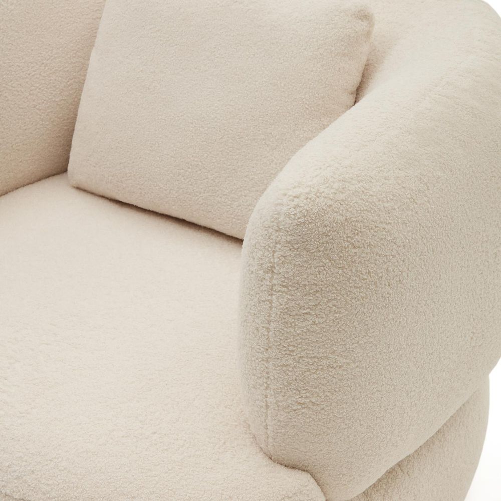 Fauteuil MARTINA - Witte schapenvacht KAV S83110HI39
