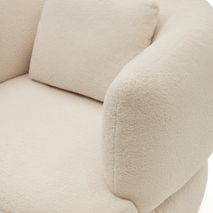 Fauteuil MARTINA - Witte schapenvacht KAV S83110HI39