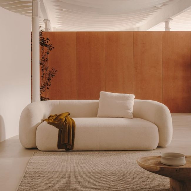 3-zitsbank MARTINA - Witte schapenvacht