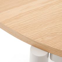 Uitschuifbare eetkamertafel MONTUIRI - Eikenfineer KAV T0300021MM40