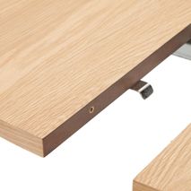 Uitschuifbare eetkamertafel MONTUIRI - Eikenfineer KAV T0300021MM40