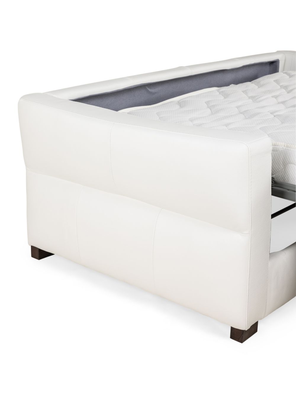 Zetelbed MONTREAL - Wit leder DDV MO 3ZB-30-RBN