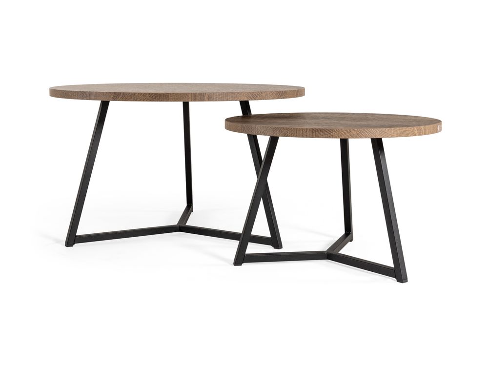 Set van 2 salontafels TORINO - Mokka MXF TOR ST-M