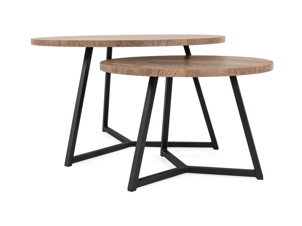 Set van 2 salontafels TORINO - Mokka MXF TOR ST-S