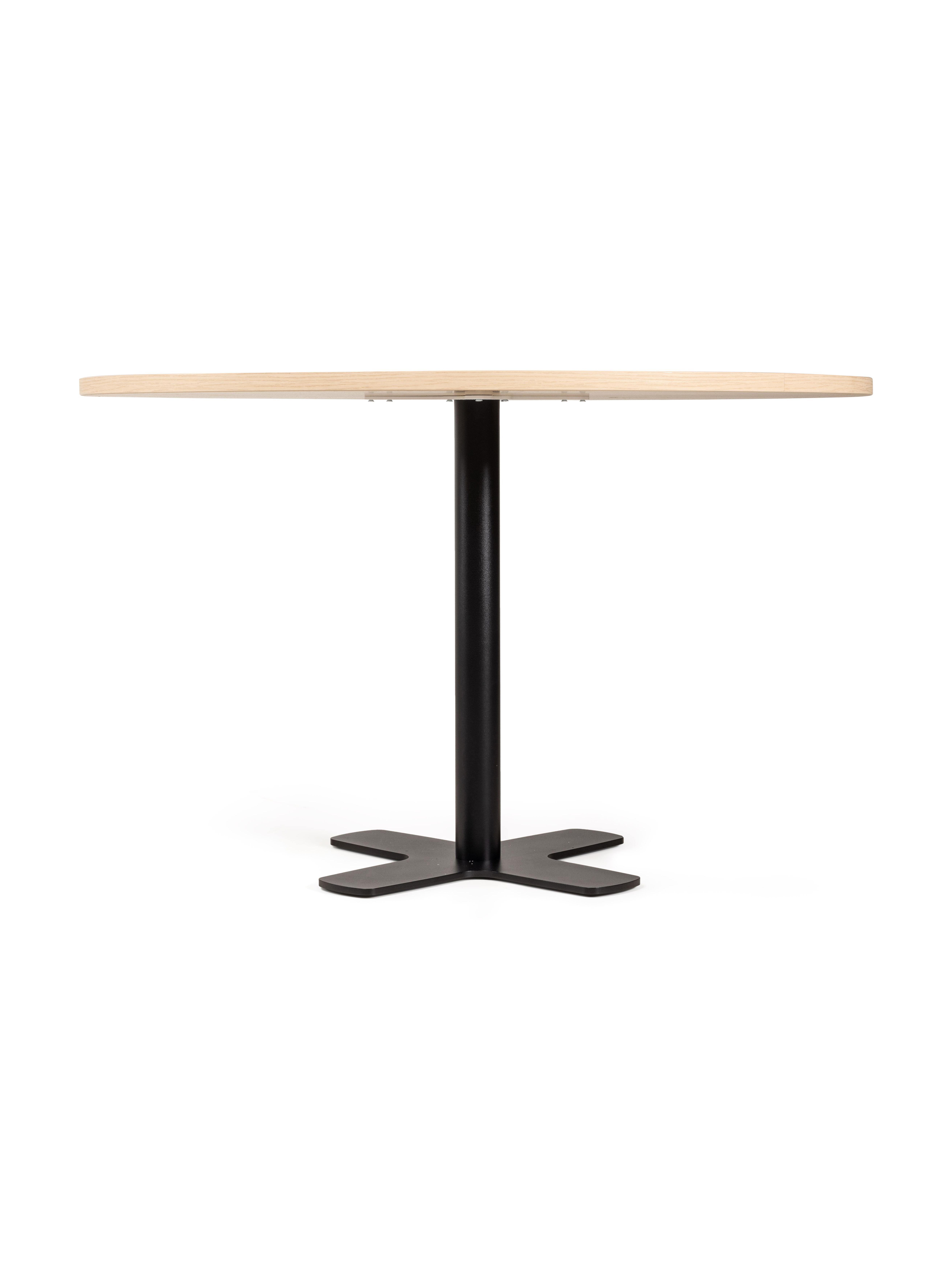 Ronde tafel SPINNER - Zwart/eik