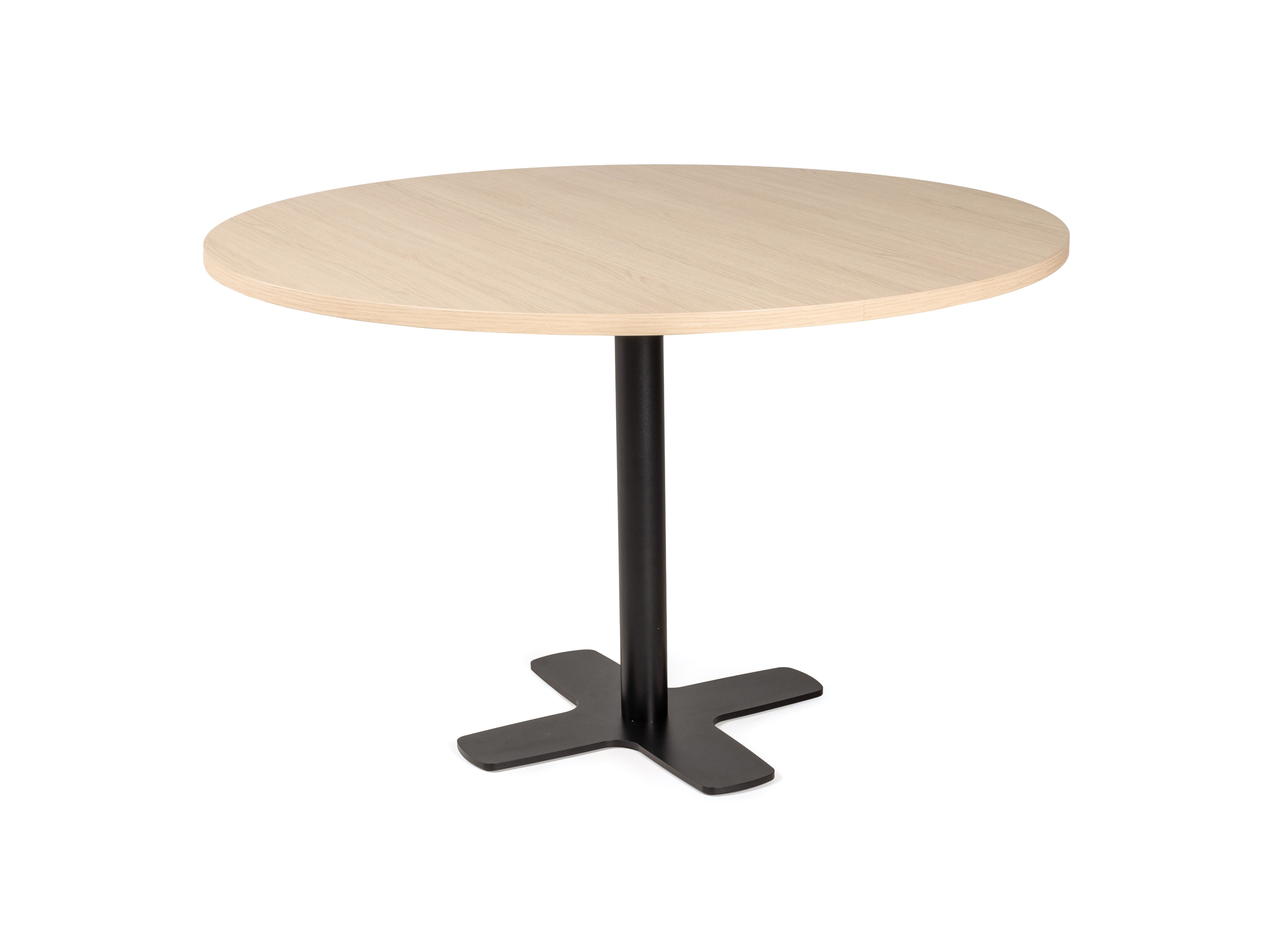 Ronde tafel SPINNER - Zwart/eik