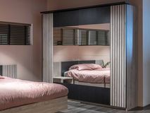 Schuifdeurkast LIMA - Lichtgrijs eiken MBR LI SK25-MOLG