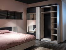 Schuifdeurkast LIMA - Lichtgrijs eiken MBR LI SK25-MOLG