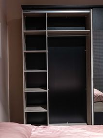 Schuifdeurkast LIMA - Lichtgrijs eiken MBR LI SK25-MOLG