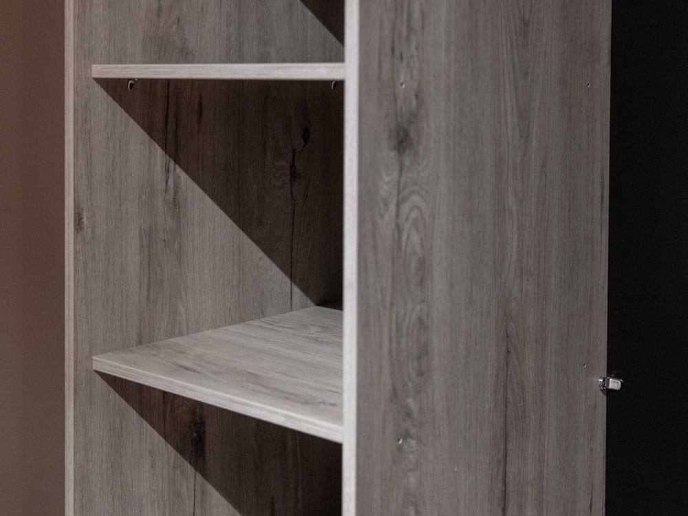 Schuifdeurkast LIMA - Lichtgrijs eiken MBR LI SK25-MOLG