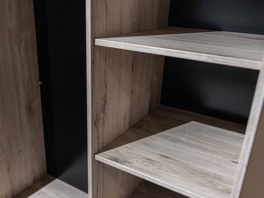 Schuifdeurkast LIMA - Lichtgrijs eiken MBR LI SK25-MOLG