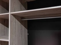 Schuifdeurkast LIMA - Lichtgrijs eiken MBR LI SK25-MOLG