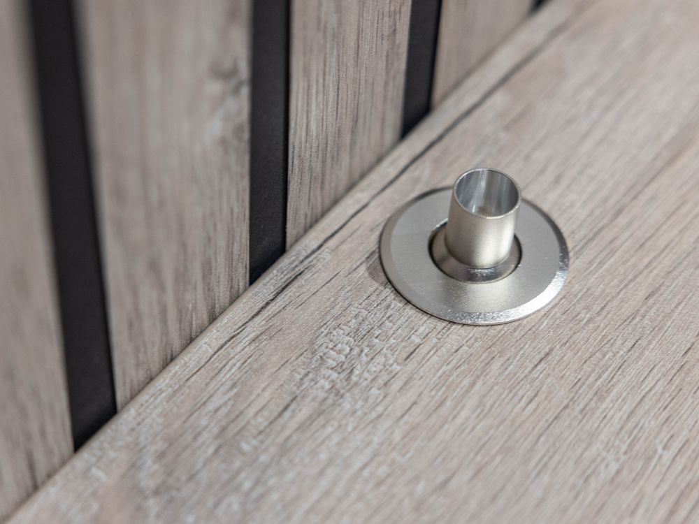 2-persoonbed met 2 nachttafels LIMA - Lichtgrijs e MBR LI LB180-2NK-MOLG