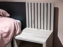 2-persoonbed met 2 nachttafels LIMA - Lichtgrijs e MBR LI LB180-2NK-MOLG