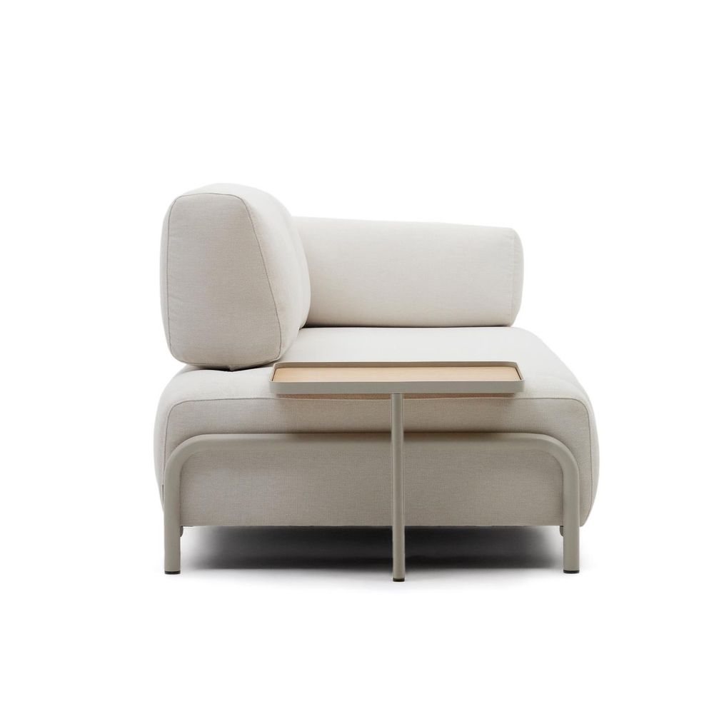 3-zit zetel COMPO met dienblad - Lichtgrijs KAV S83633DR39