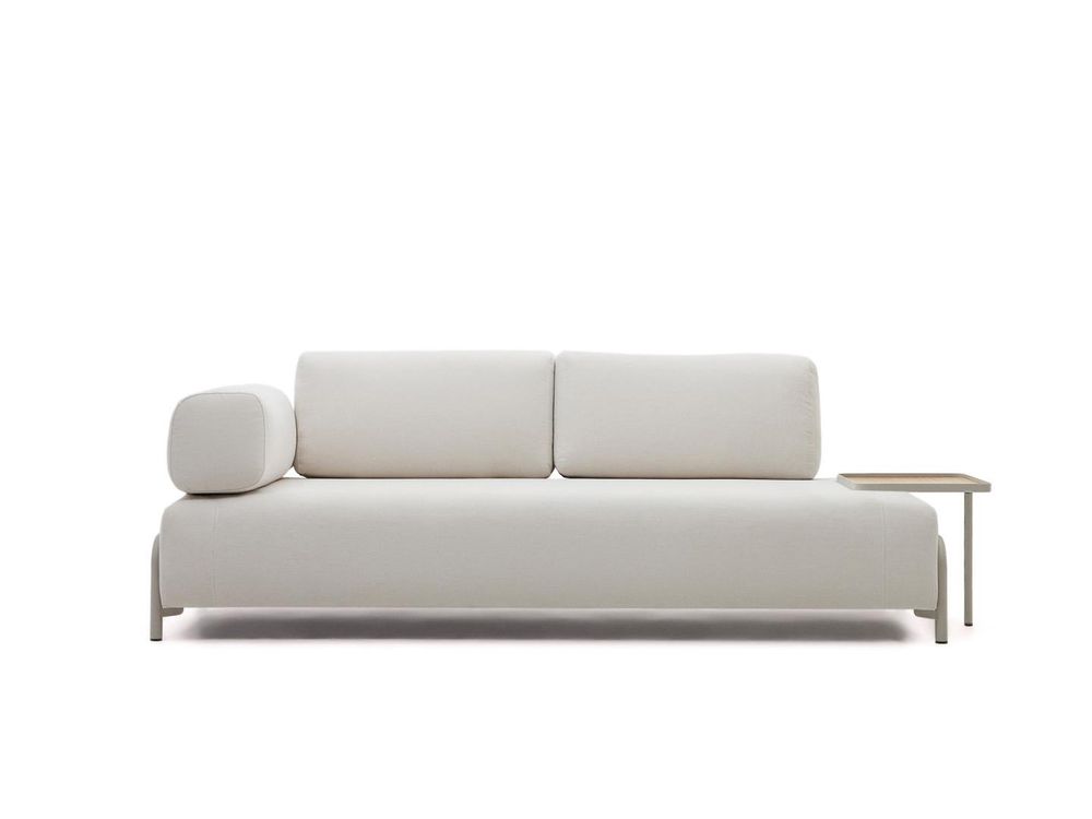 3-zit zetel COMPO met dienblad - Lichtgrijs KAV S83633DR39