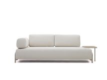 3-zit zetel COMPO met dienblad - Lichtgrijs KAV S83633DR39