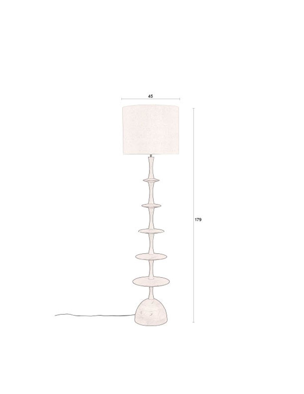 Vloerlamp CATH - Walnoot ZVR 5100139
