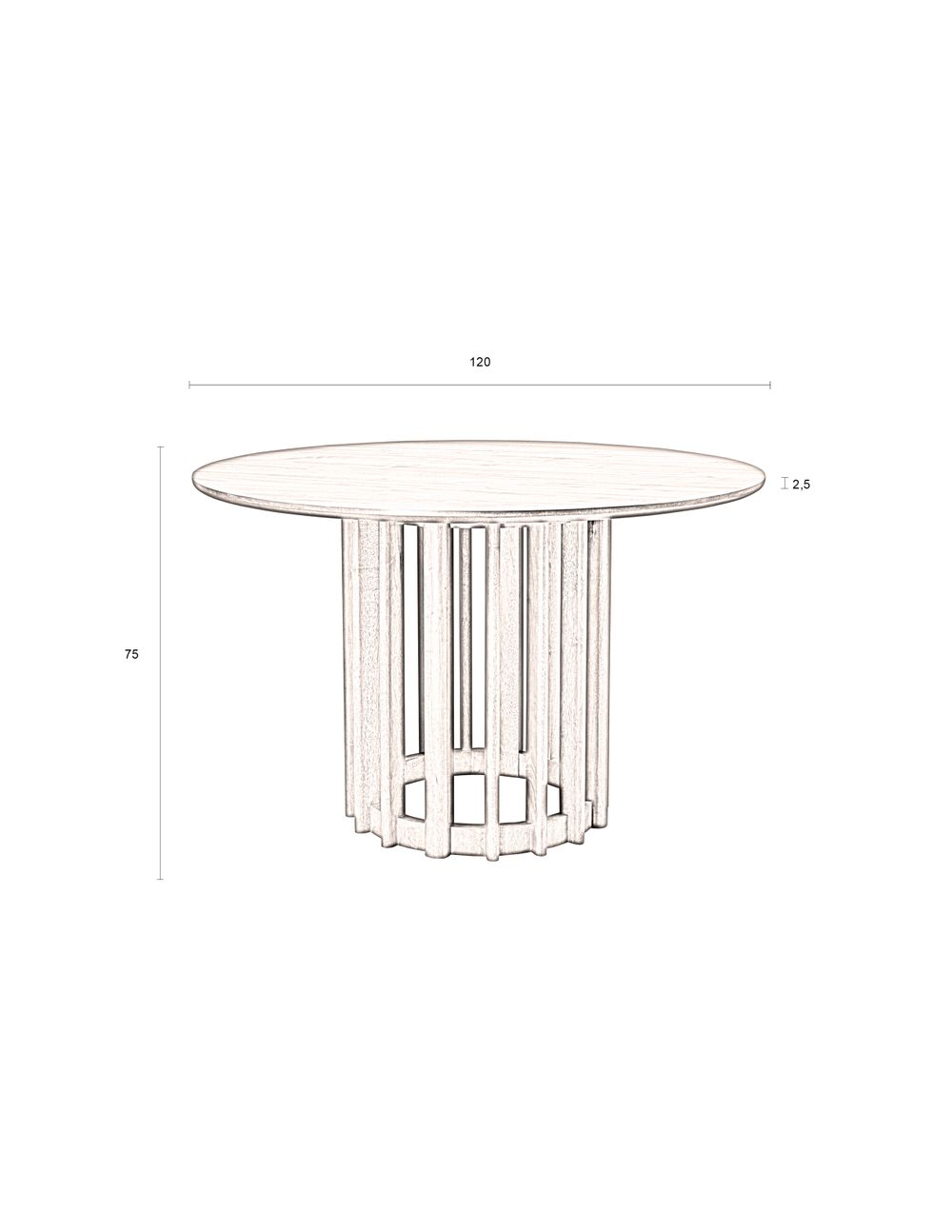 Tafel BARLET - Walnoot ZVR 2100158