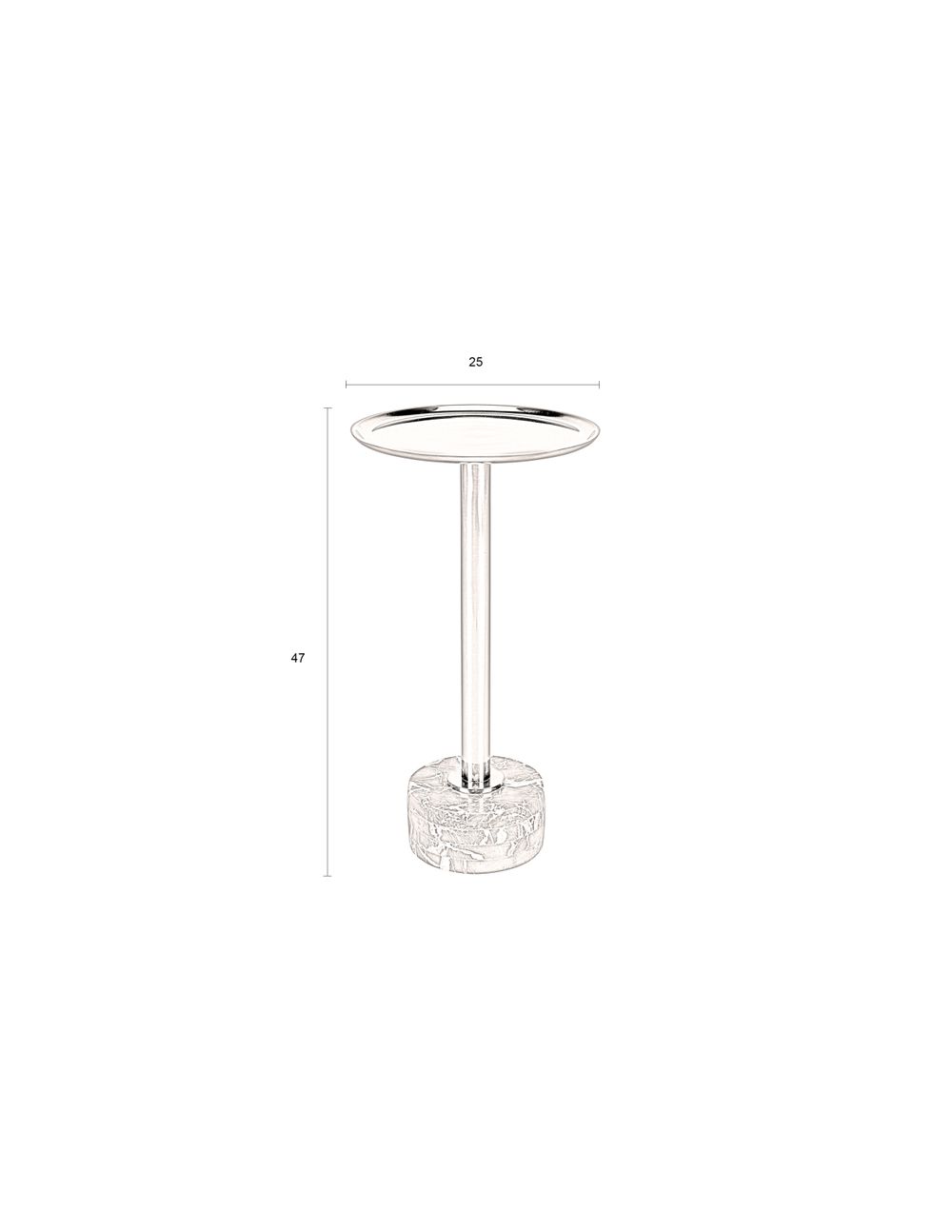 Bijzettafel POSE - Bruin/Marmer ZVR 2300321