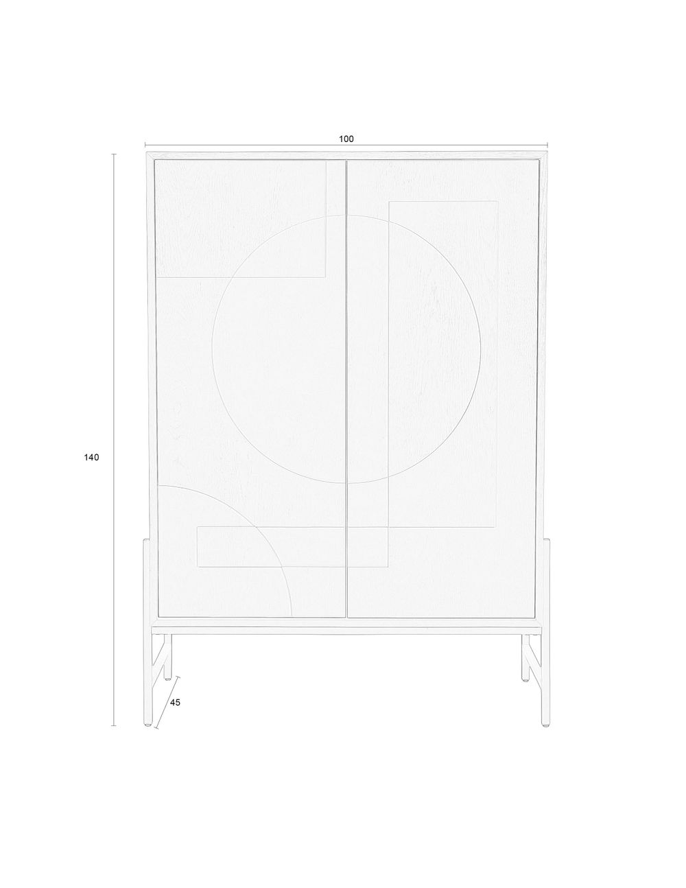 Wandkast FACES - Beige ZVR 4100082