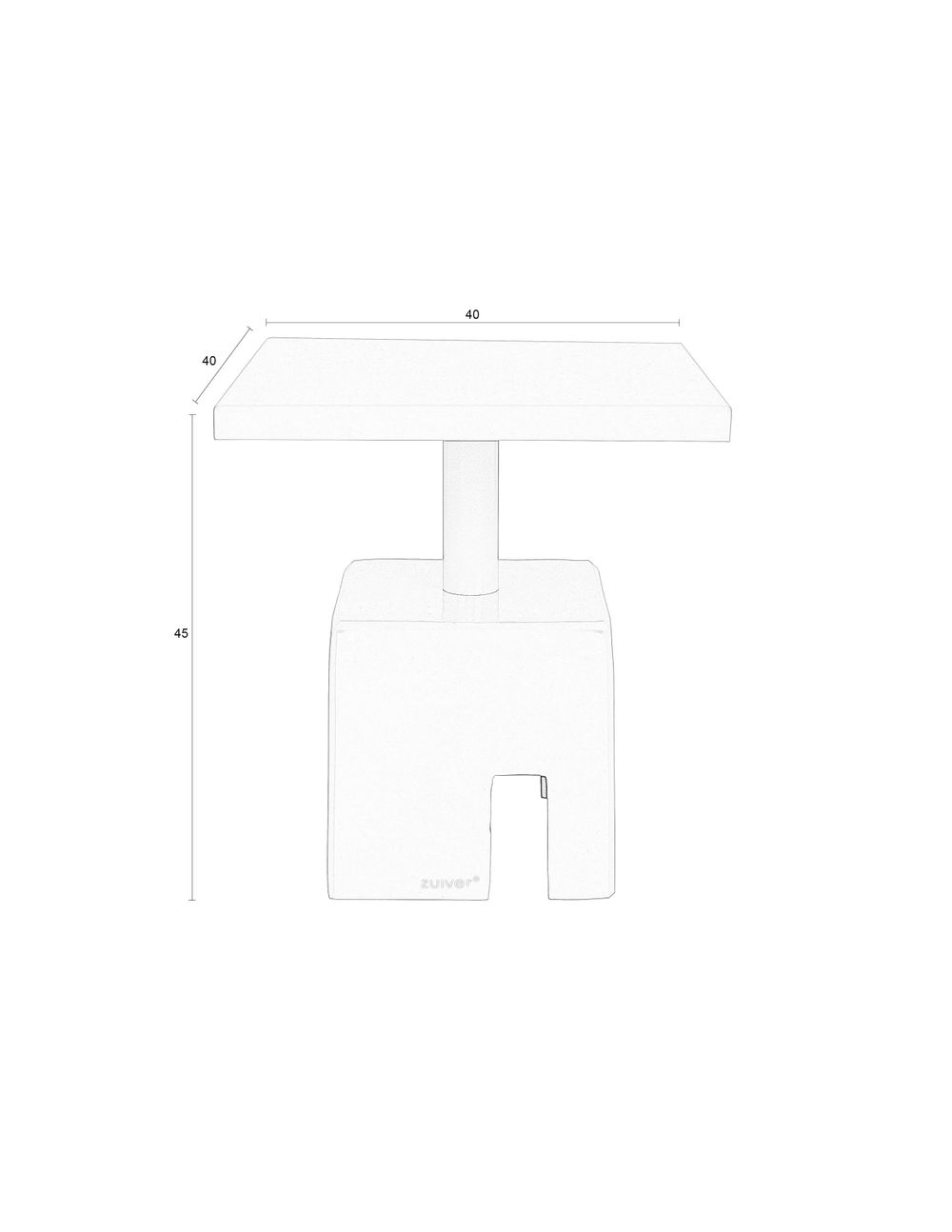 Bijzettafel CHUBBY - Blauw ZVR 2300355