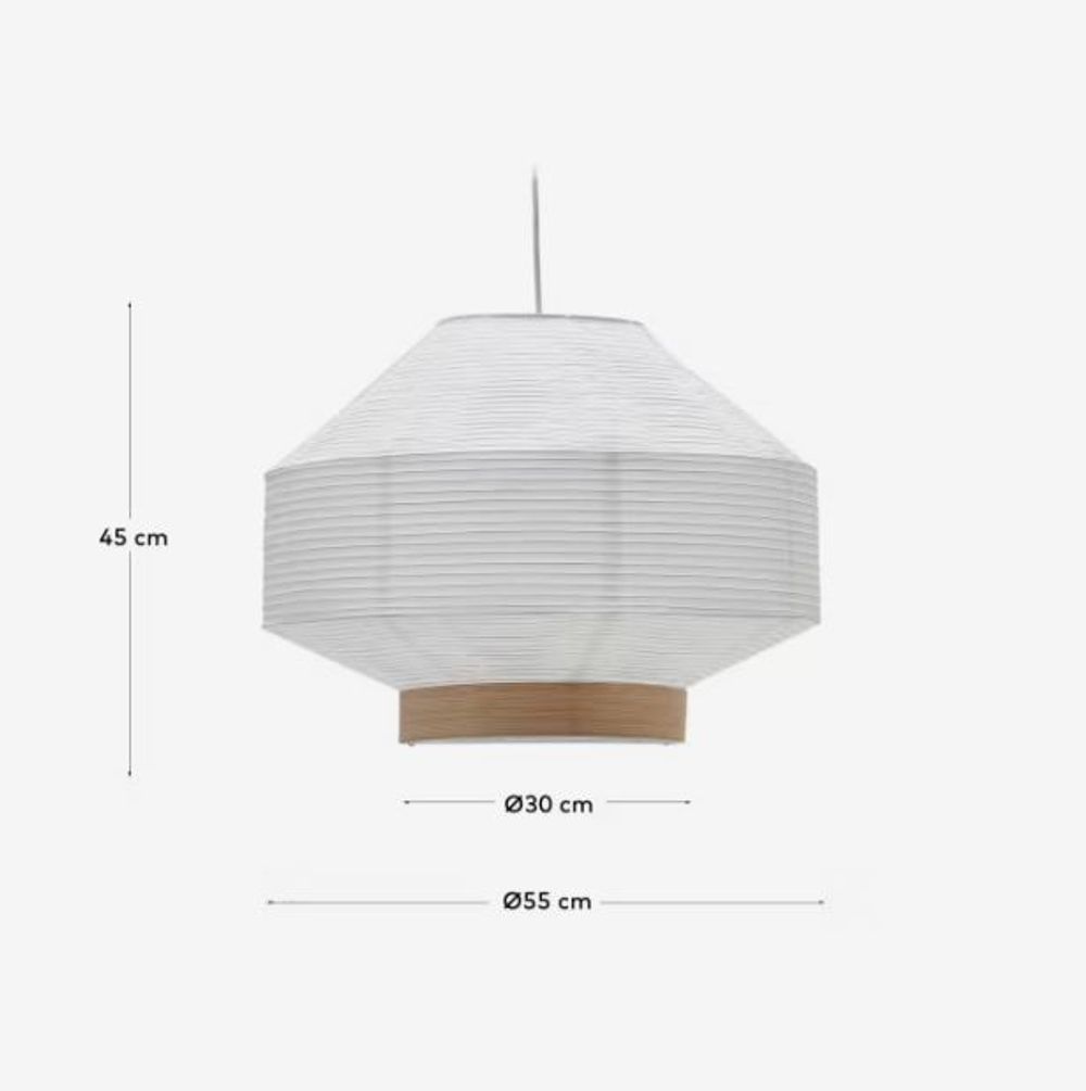 Lampenkap HILA - Papier/Houtfineer KAV L0600011CP05