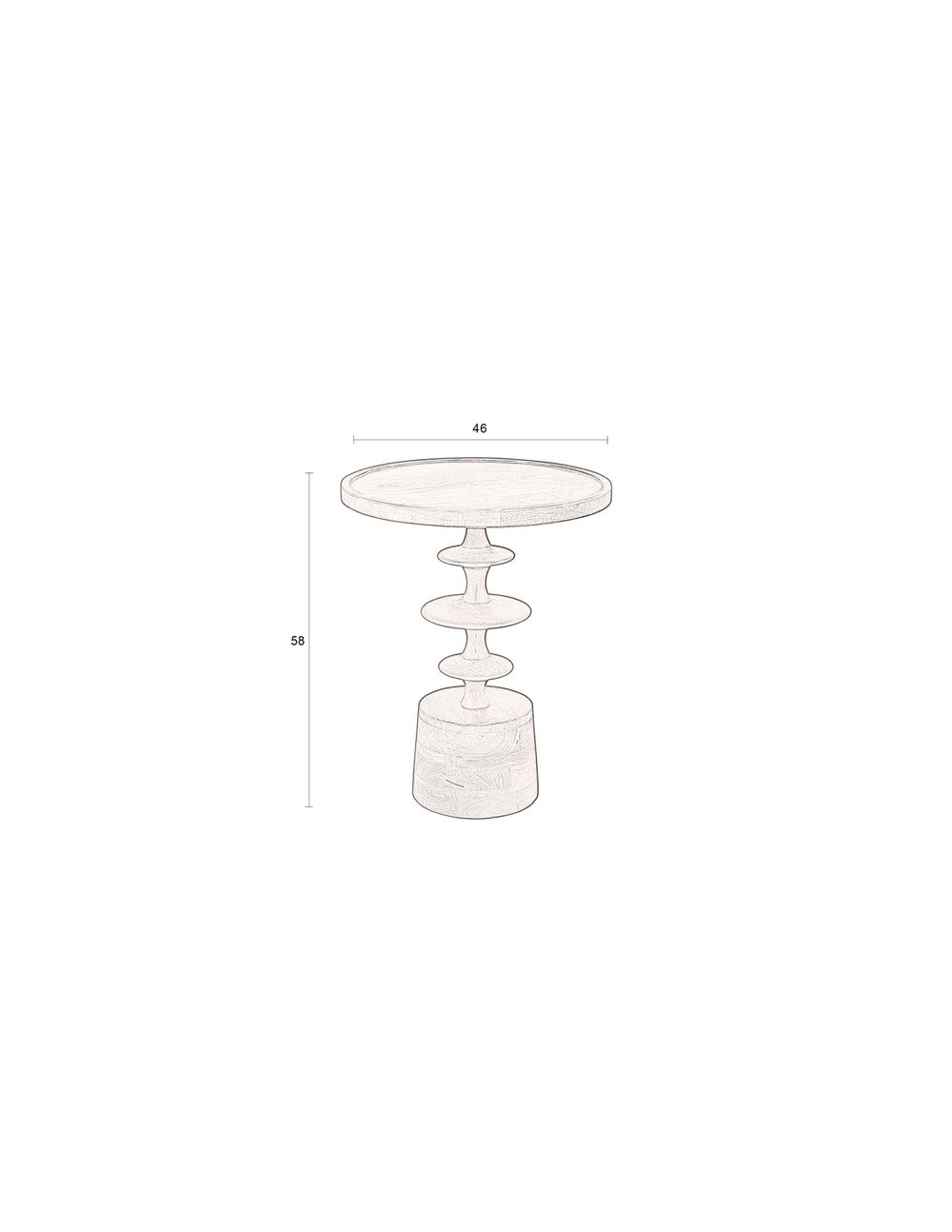 Bijzettafel CATH - Walnoot ZVR 2300339