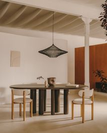 Eetkamertafel MAILEN - Donker essenfineer KAV T0100053MM51