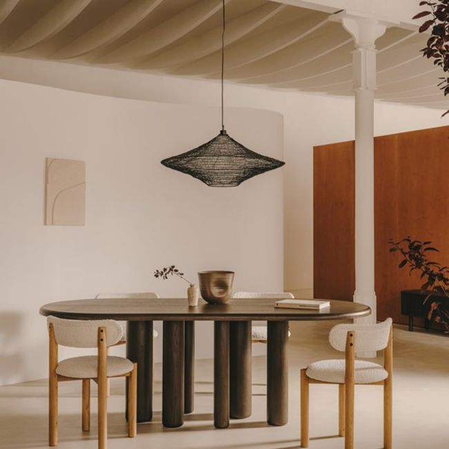 Eetkamertafel MAILEN - Donker essenfineer