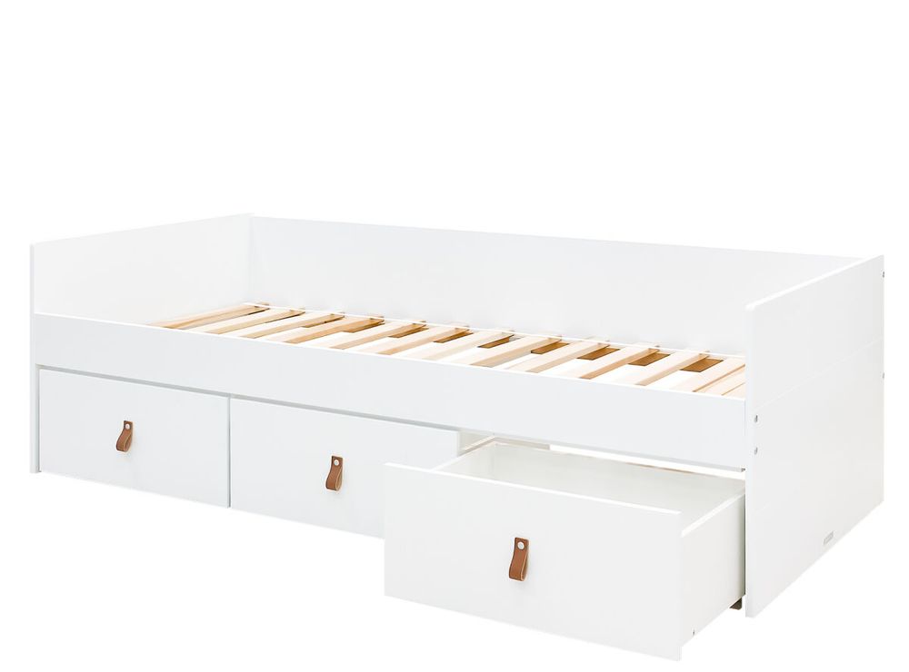 Bedbank INDY met 3 laden - Wit/naturel C-BOP IN BB