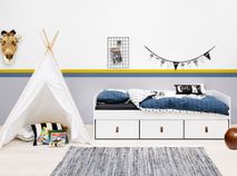 Bedbank INDY met 3 laden - Wit/naturel C-BOP IN BB