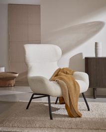 Fauteuil BELINA - Witte schapenvacht KAV S0900041J33