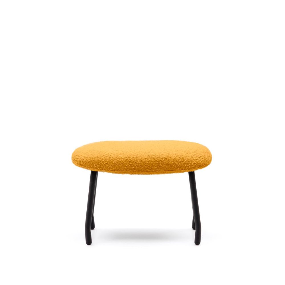 Voetenbank BELINA - Witte schapenvacht KAV S1500003J81