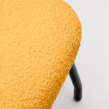 Voetenbank BELINA - Witte schapenvacht KAV S1500003J81