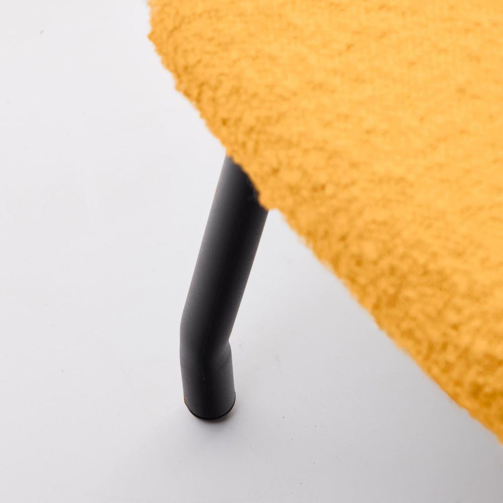 Voetenbank BELINA - Witte schapenvacht KAV S1500003J81