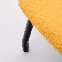 Voetenbank BELINA - Witte schapenvacht KAV S1500003J81